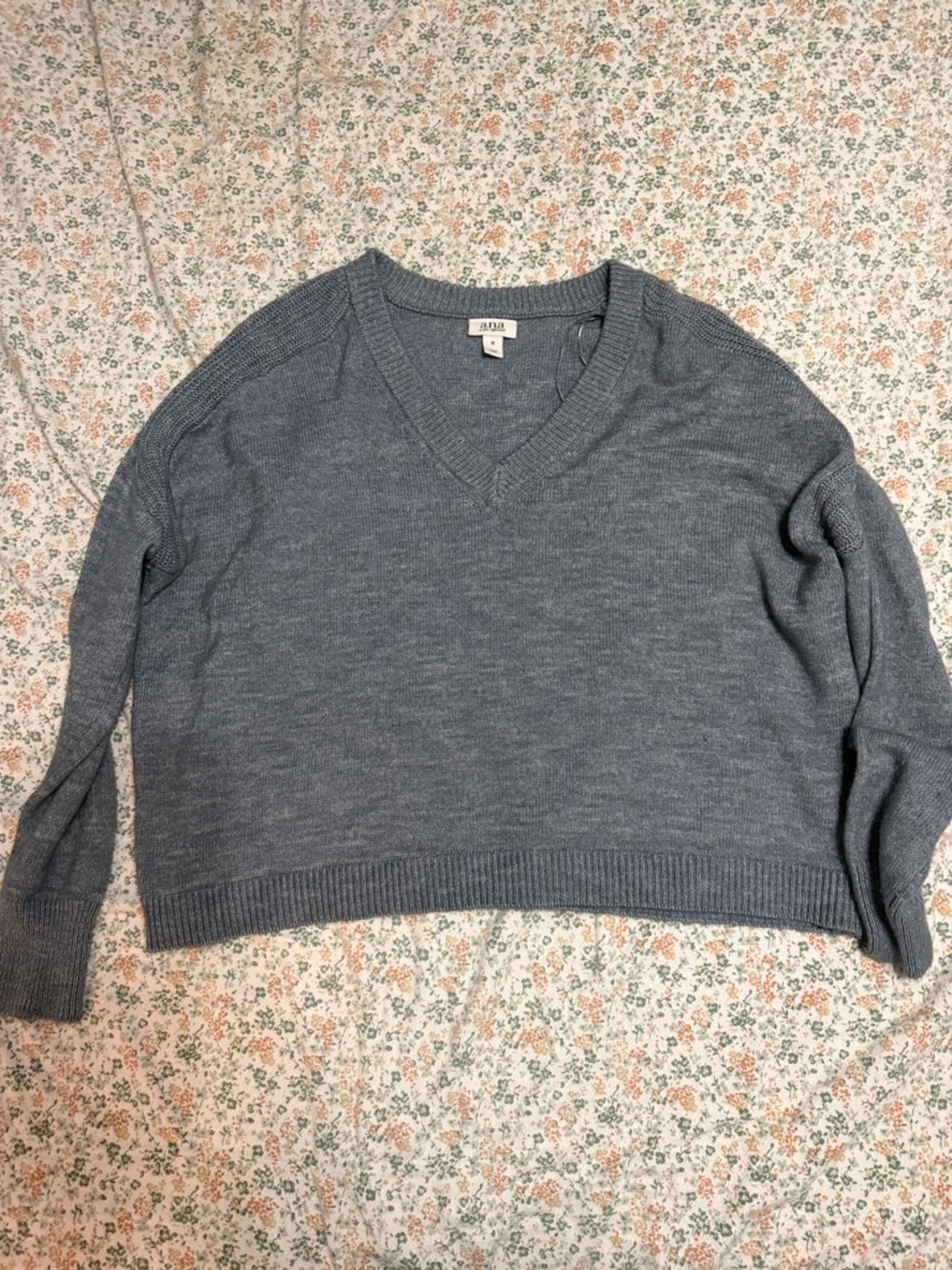 a new day Women's V-Neck Sweater in Slate Blue